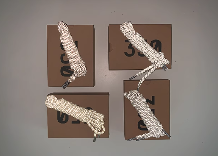 YZY Boost 350 Laces : Blue / Grey 3M Reflective