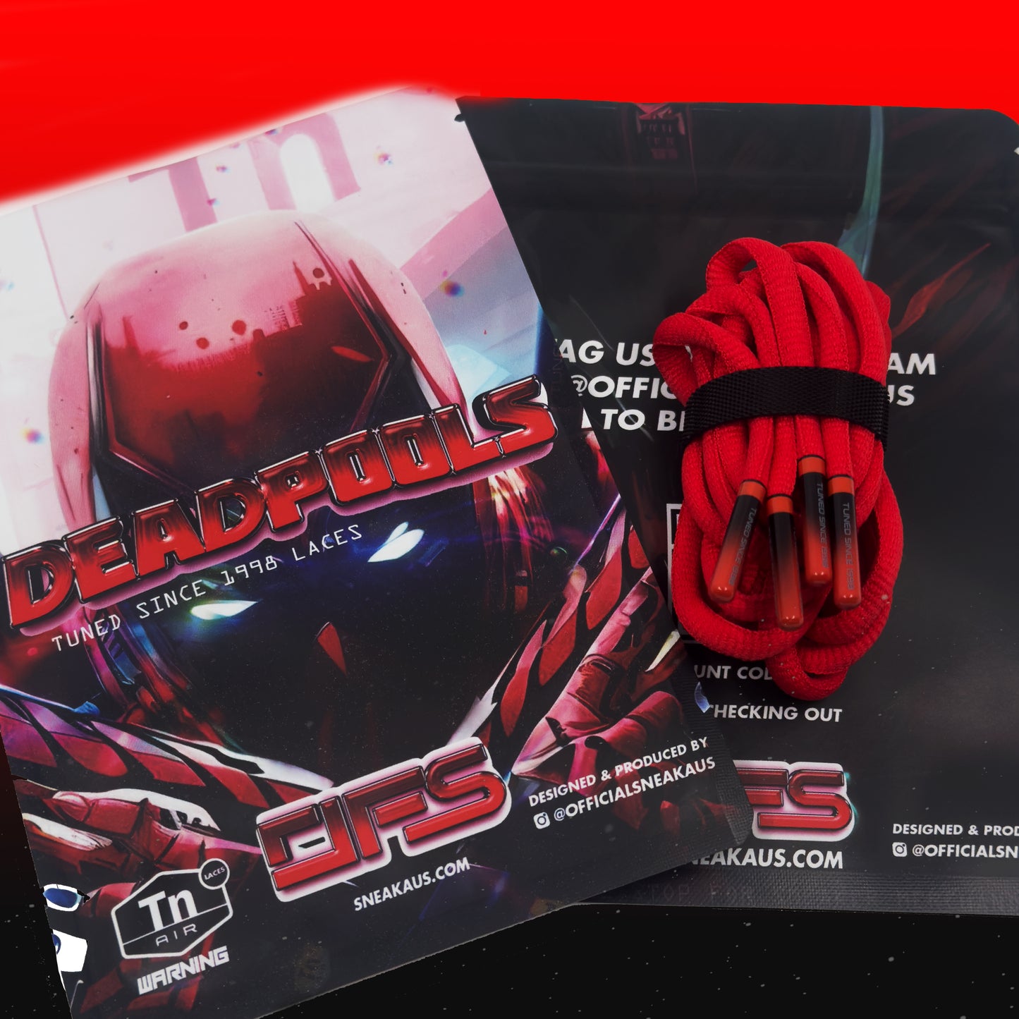 TN Laces Tuned Air Since 1998 Replacement "DEADPOOLS" Limited Edition