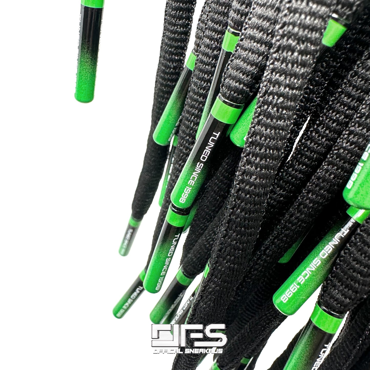 TN Laces Tuned Air Since 1998 Replacement Laces "GREEN STRIKE"