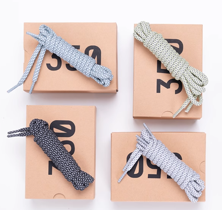 YZY Boost 350 Laces : Blue / Grey 3M Reflective