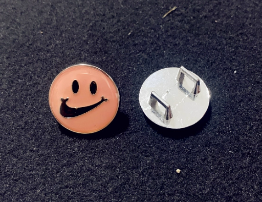 2PC Smiley Swoosh Logo Shoe Lace Buckle