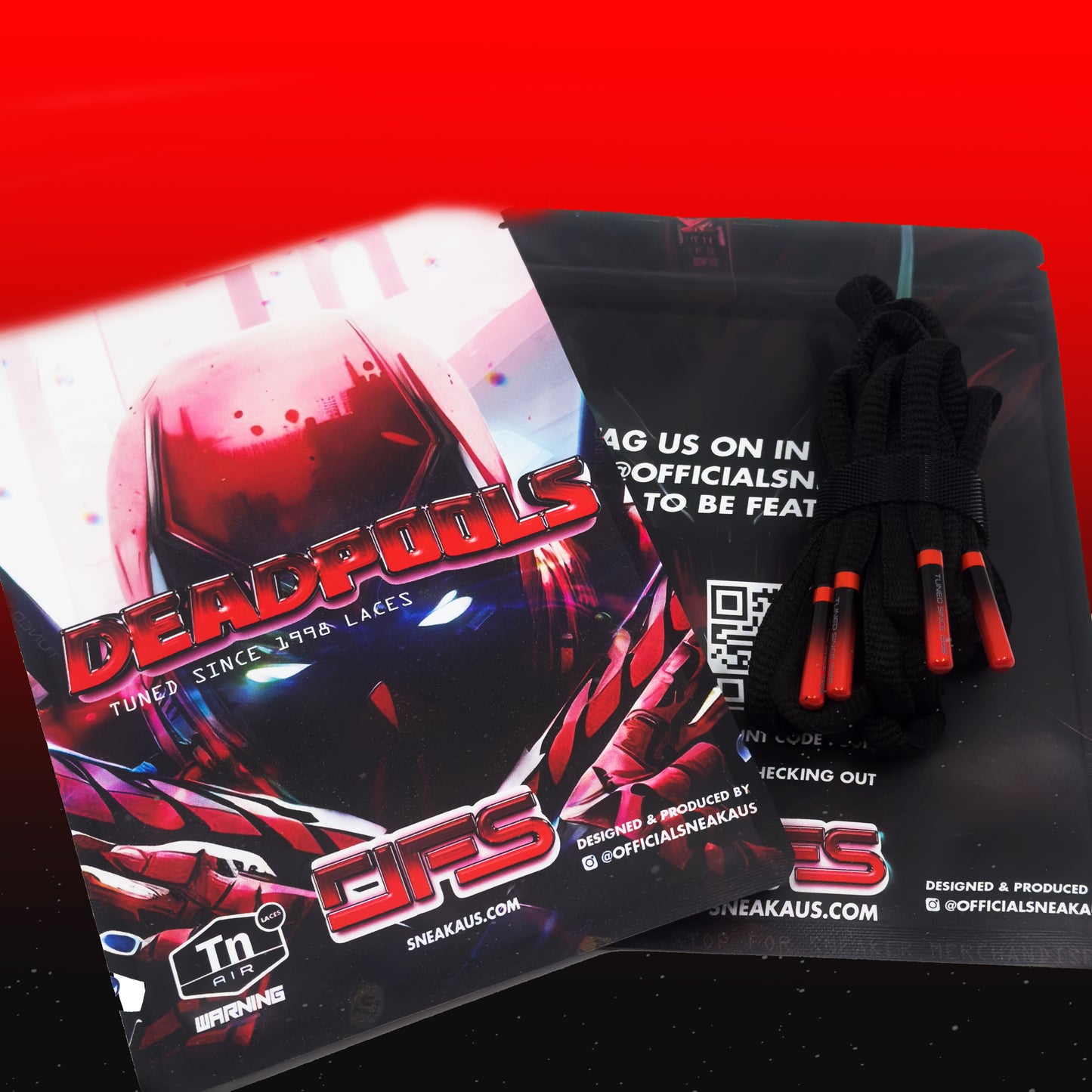 TN Laces Tuned Air Since 1998 Replacement "DEADPOOLS" Limited Edition