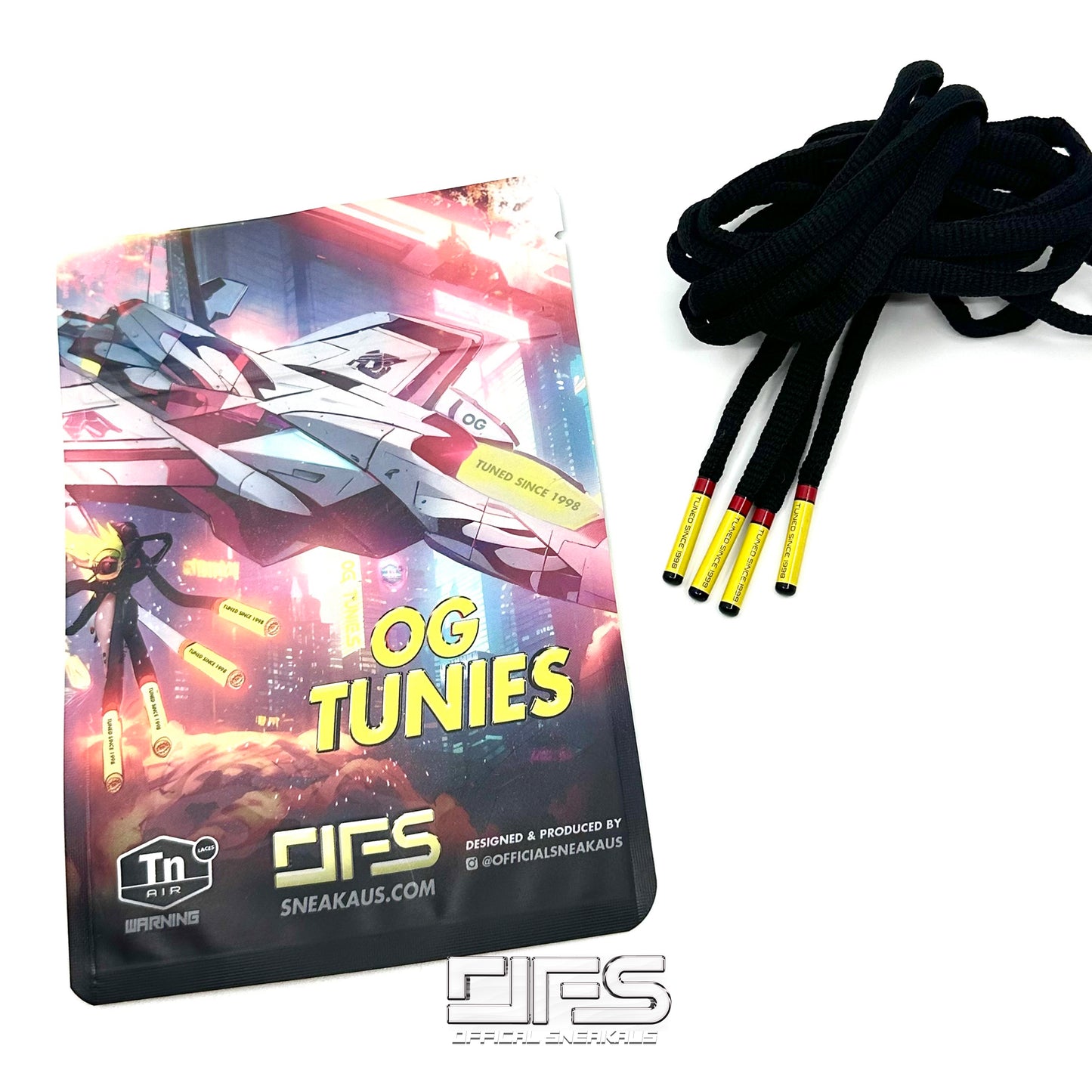 TN Laces Tuned Air Since 1998 Replacement Laces OG WHITE/BLACK