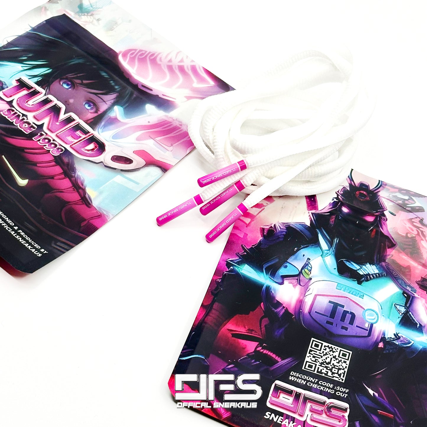 TN Laces Tuned Air Since 1998 Replacement Laces "Pink Fades" LIMTED