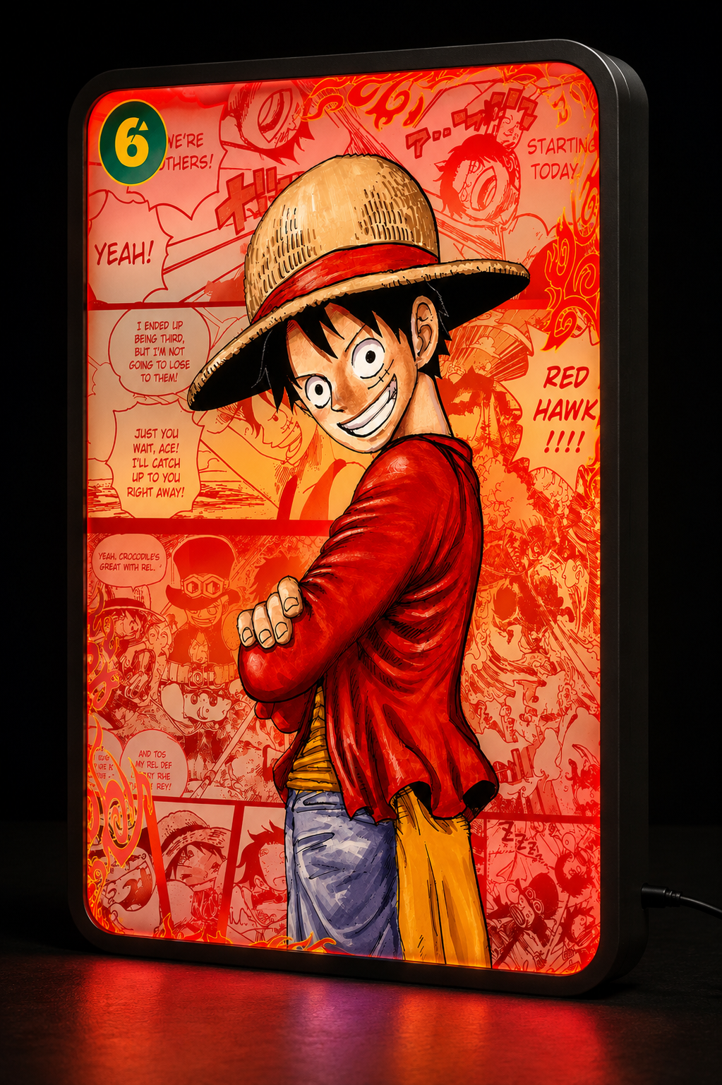 LUFFY RED MANGA NIGHT LIGHT