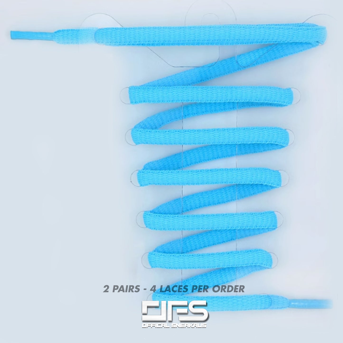 Oval Laces - ASICS / TN Laces 'Light Blue' (2 For 1)