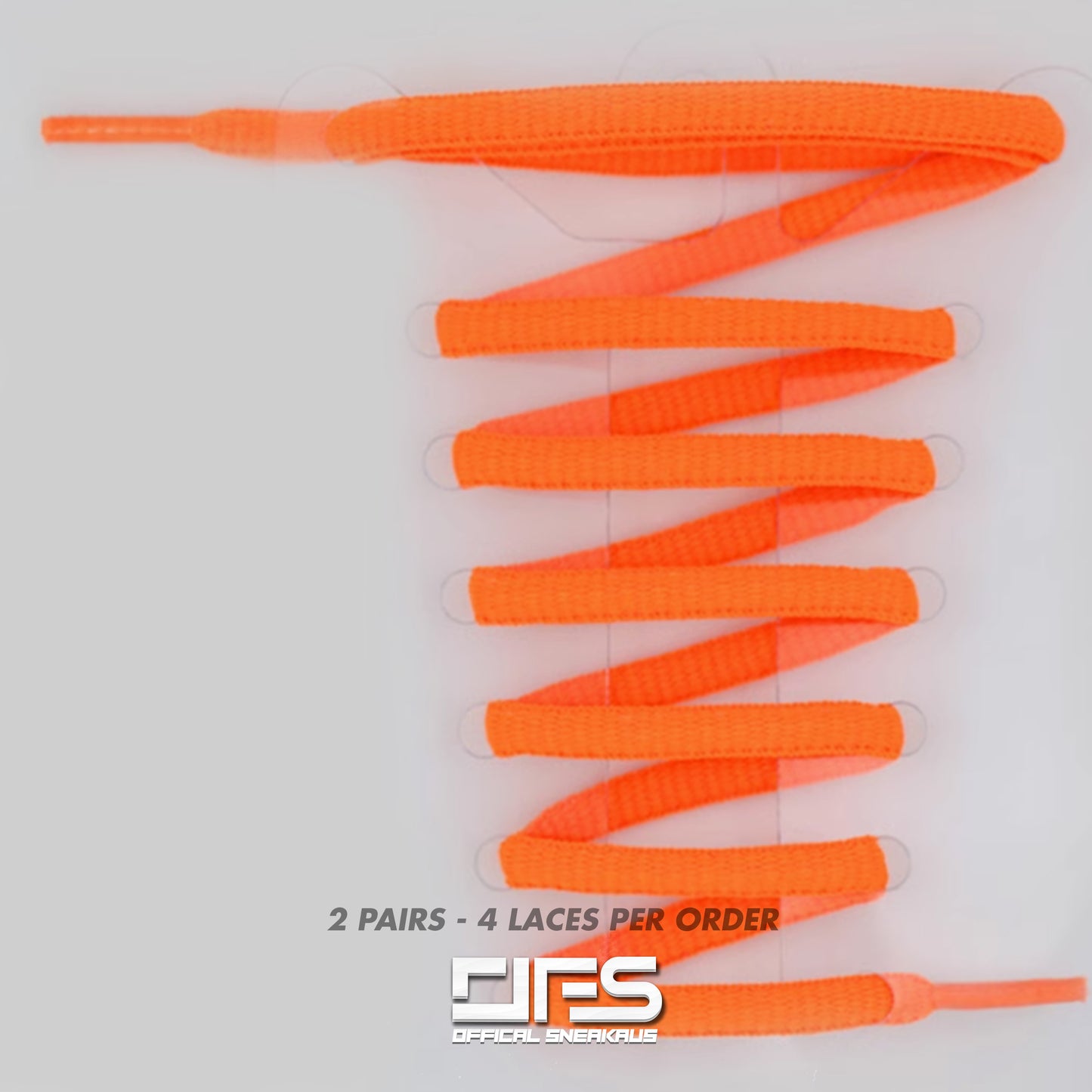 Oval Laces -ASICS / TN Laces 'Orange' (2 For 1)