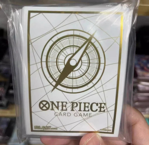 OPCG Standard Card Sleeves OFFICIAL BANDAI 10PC White Gold
