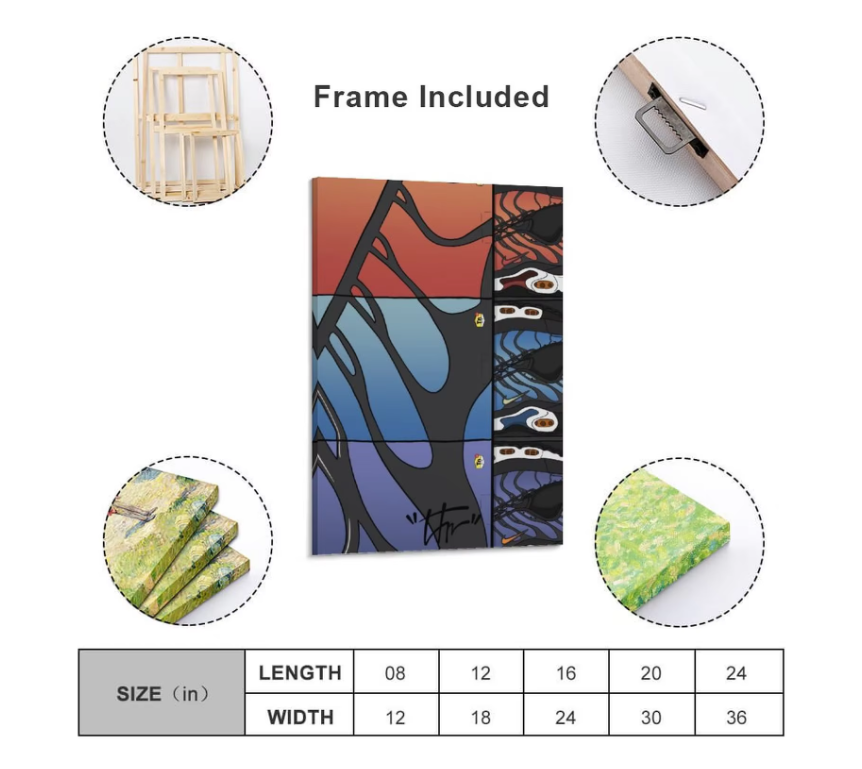 Air Max Plus TN Trilogy Set Canvas 3D Print