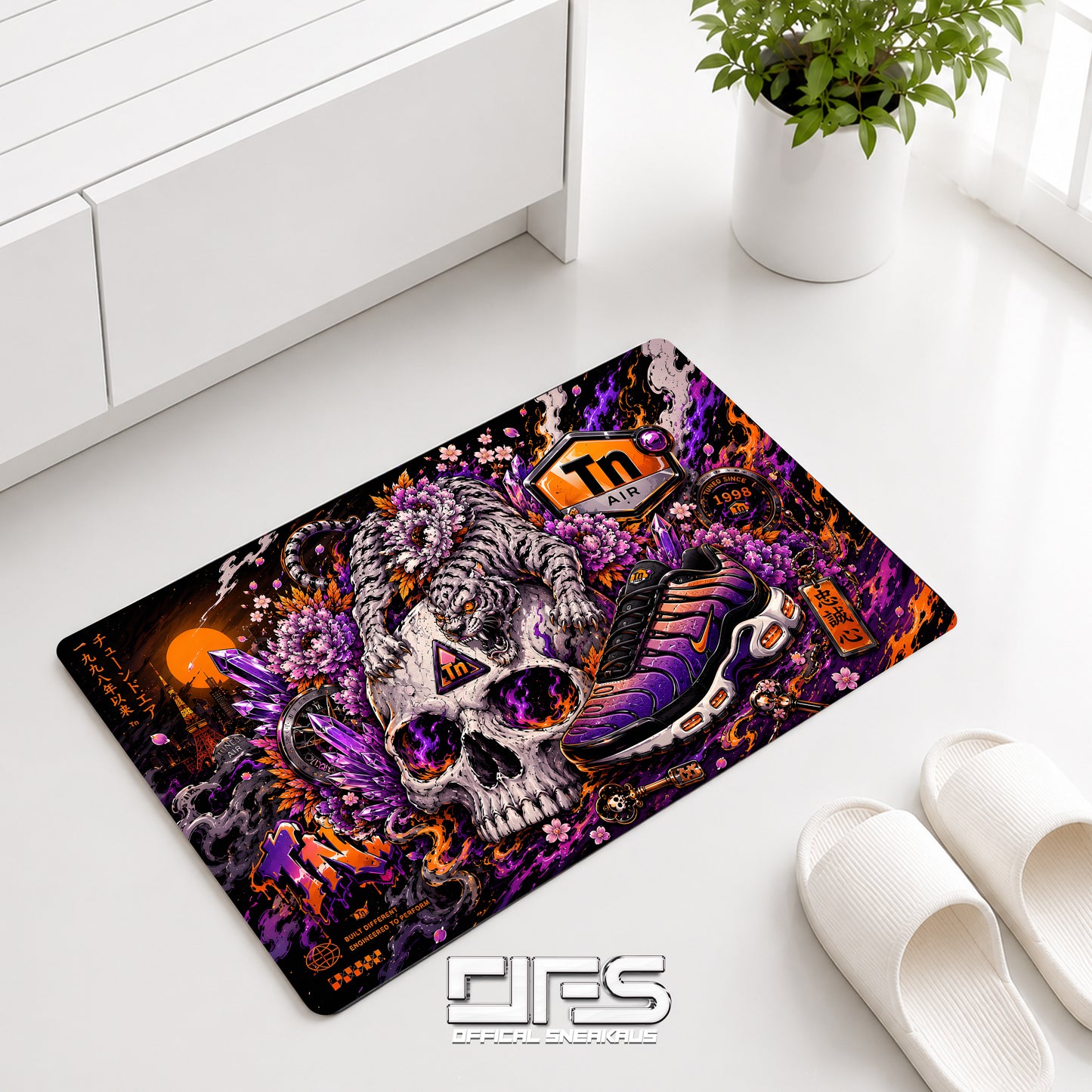 TIGER SKULL RUG