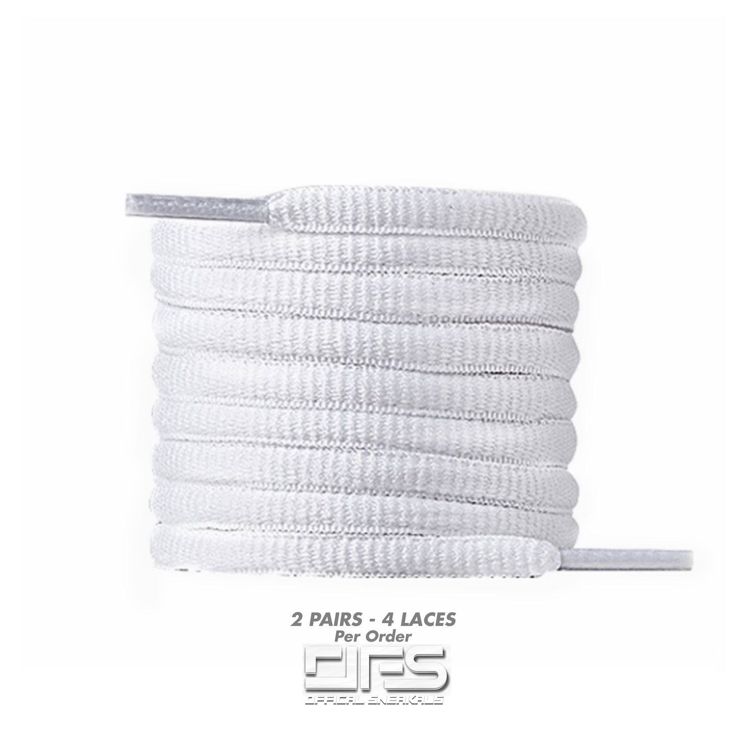 Oval Laces - ASICS /  TN Laces 'White' (2 For 1)