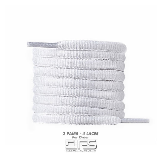 Oval Laces - Standard TN Laces 'White' (2 For 1)