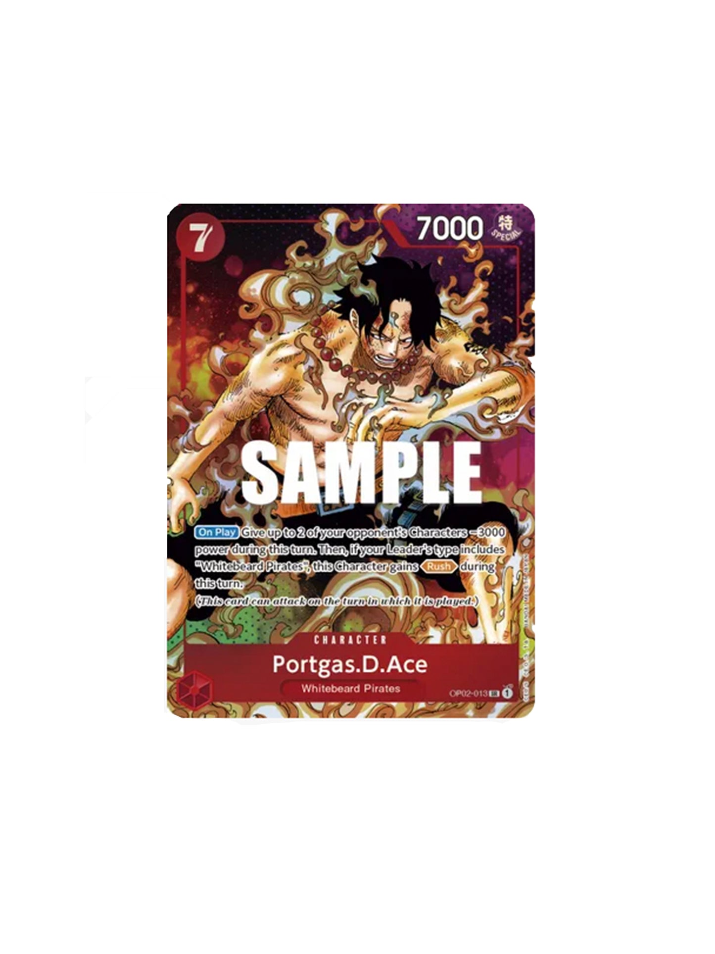 One Piece TCG : Portgas.D.Ace OP02-013 (Parallel) Alt Art - Paramount War (OP02)