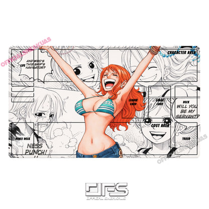 One Piece TCG Play Mat Manga Nami