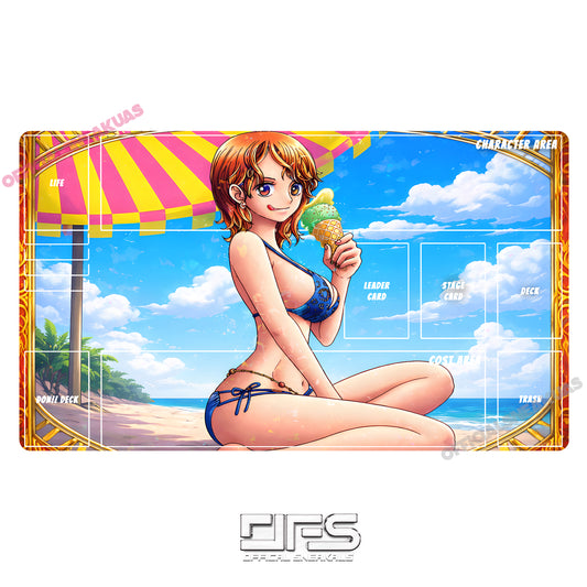 One Piece TCG Play Mat Nami Ice cream