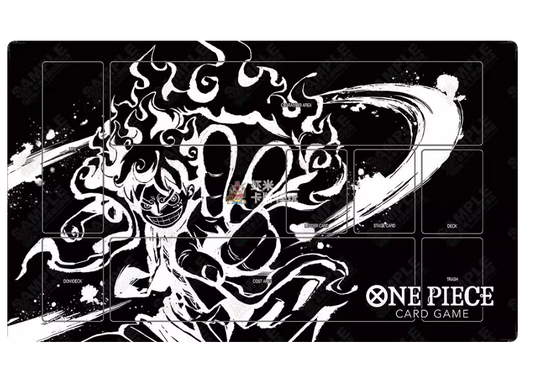 One Piece TCG Play Mat  Black White Luffy