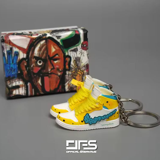 Air Jordan Sneaker Keychain : Spongebob  Inspired