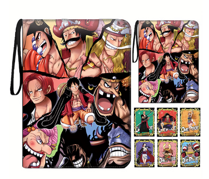 One Piece Premium Leather Album Card Binder: Luffy V Shanks & Emperors