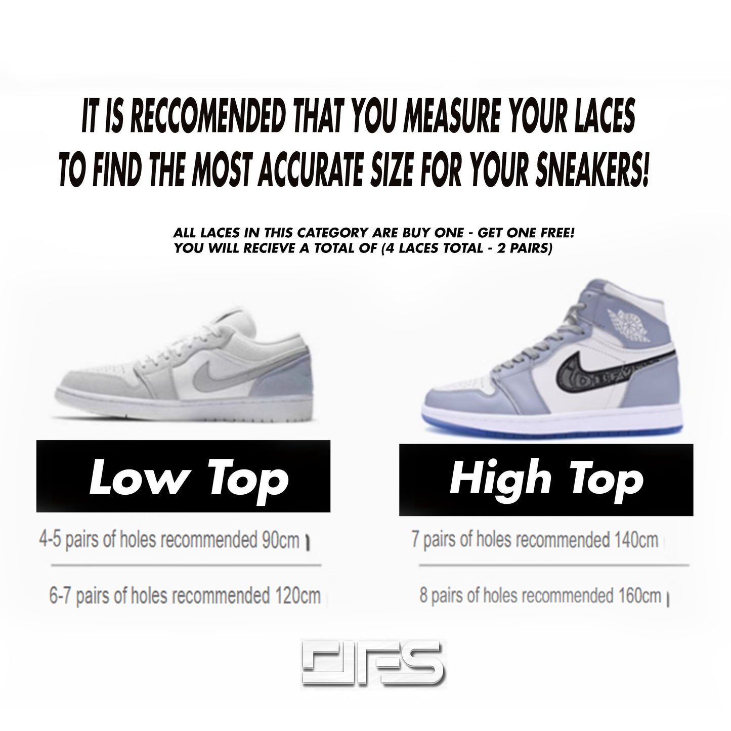 AF1 / Jordan Laces 'Dark Grey' (2 FOR 1)