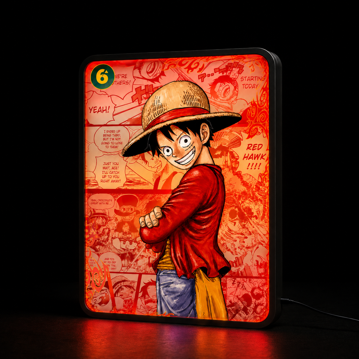 LUFFY RED MANGA  NIGHT LIGHT