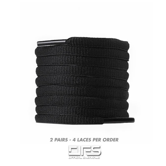 Oval Laces - ASICS / TN Laces 'Black' (2 For 1)