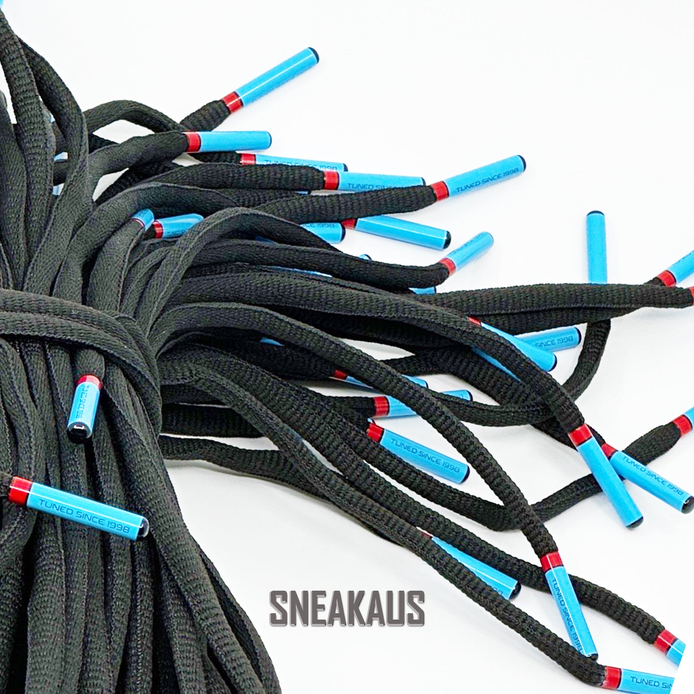 TN Air Tuned Laces Since 1998 Replacement Laces Black / Blue pair