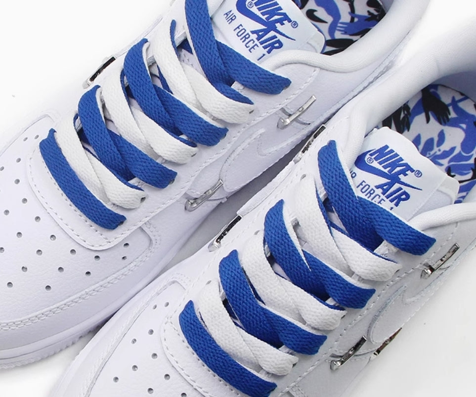 AF1 / Jordan Laces 'Double Laces' Light Blue & White