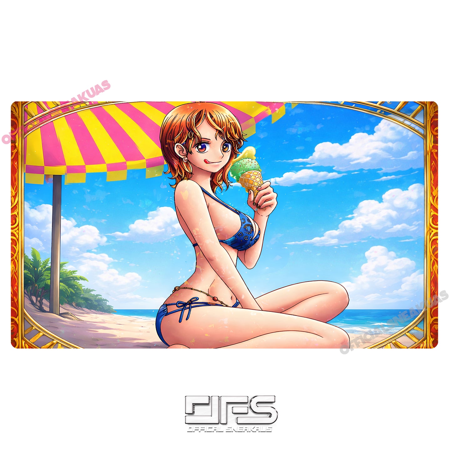 One Piece TCG Play Mat Nami Ice cream