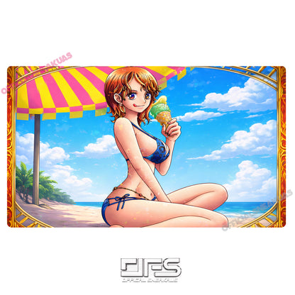 One Piece TCG Play Mat Nami Ice cream