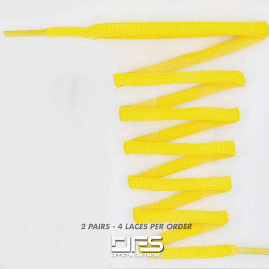 Oval Laces -ASICS / TN Laces 'Fluro Yellow' (2 For 1)