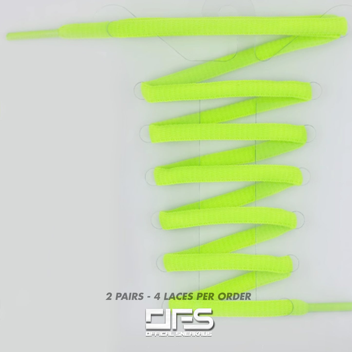 Oval Laces - ASICS / TN Laces 'Fluro Green' (2 For 1)