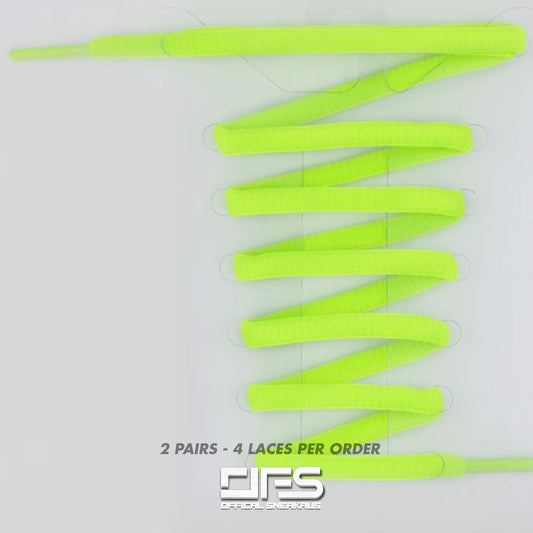 Oval Laces - ASICS / TN Laces 'Fluro Green' (2 For 1)