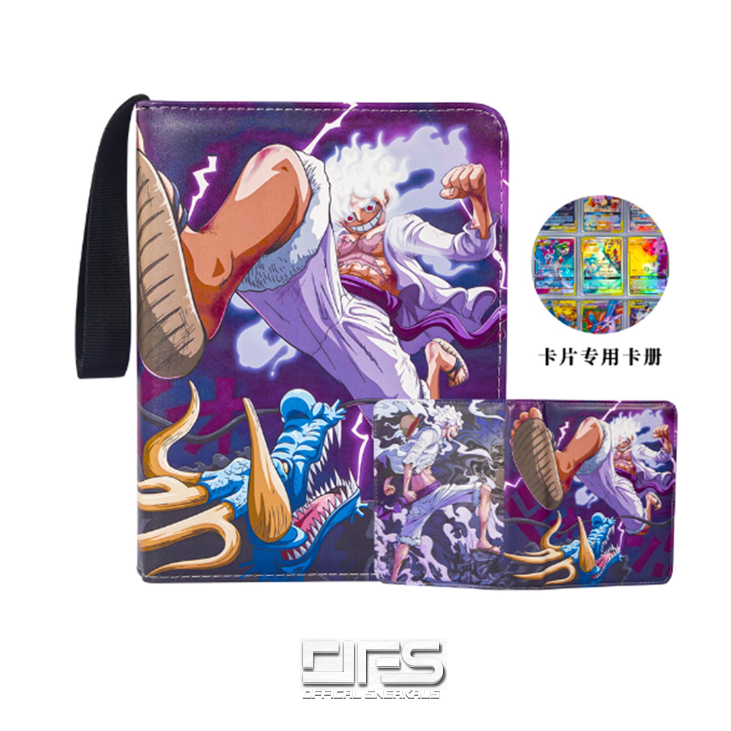 One Piece Premium Leather Album Card Binder: Luffy V Kaido WANO