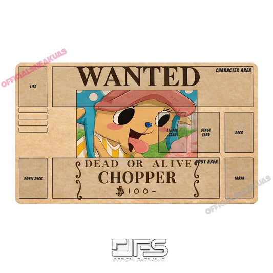 One Piece TCG Play mat WANTED poster CHOPPER