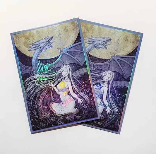 YGO Custom Card Sleeves 50PC Holographic Dragon