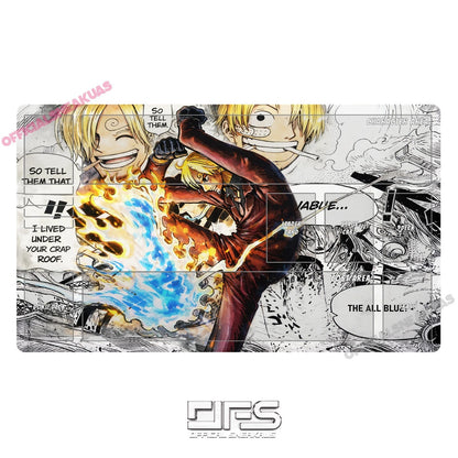 One Piece TCG Play Mat Sanji manga