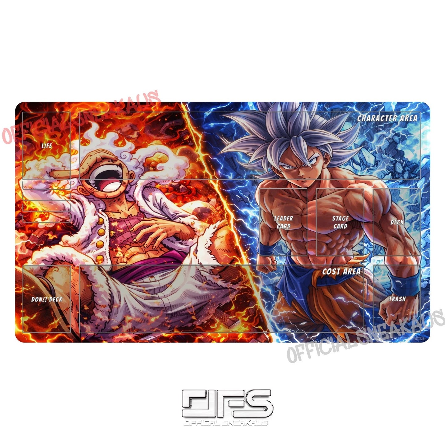 One Piece TCG Play Mat  x DBZ V2