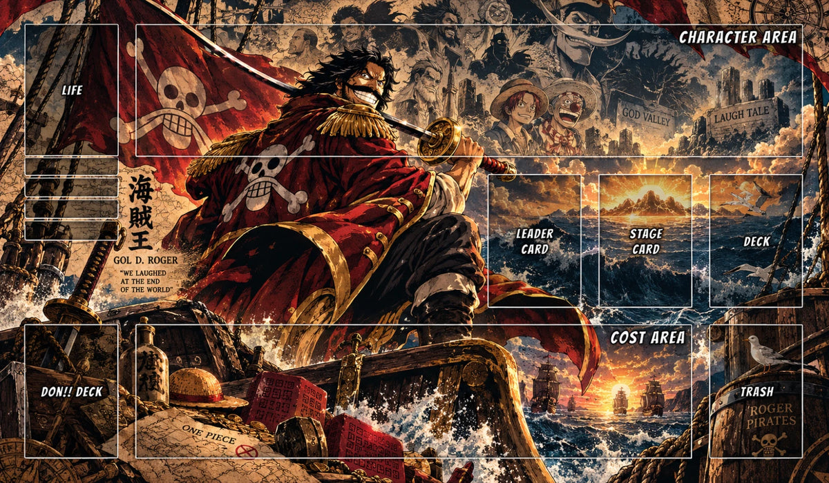 ONE PIECE PLAYMAT Gold D Roger