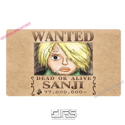 One Piece TCG Play mat WANTED poster SANJI