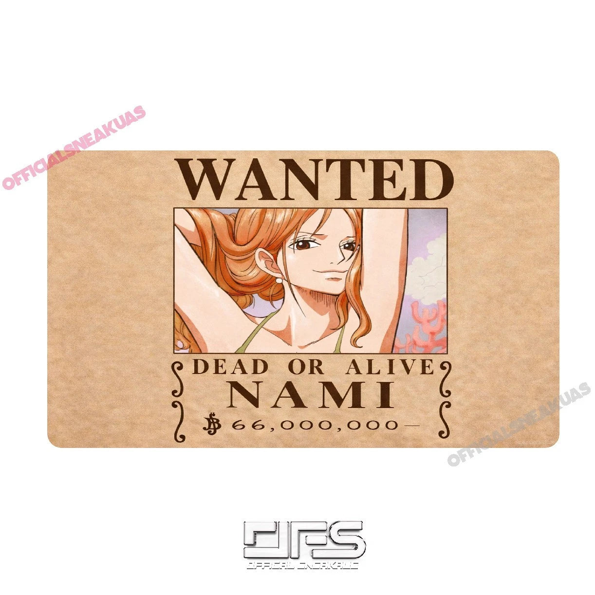 One Piece TCG Play mat WANTED poster Nami