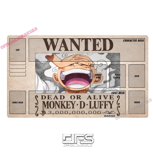 One Piece TCG Play mat WANTED poster Luffy Gear 5
