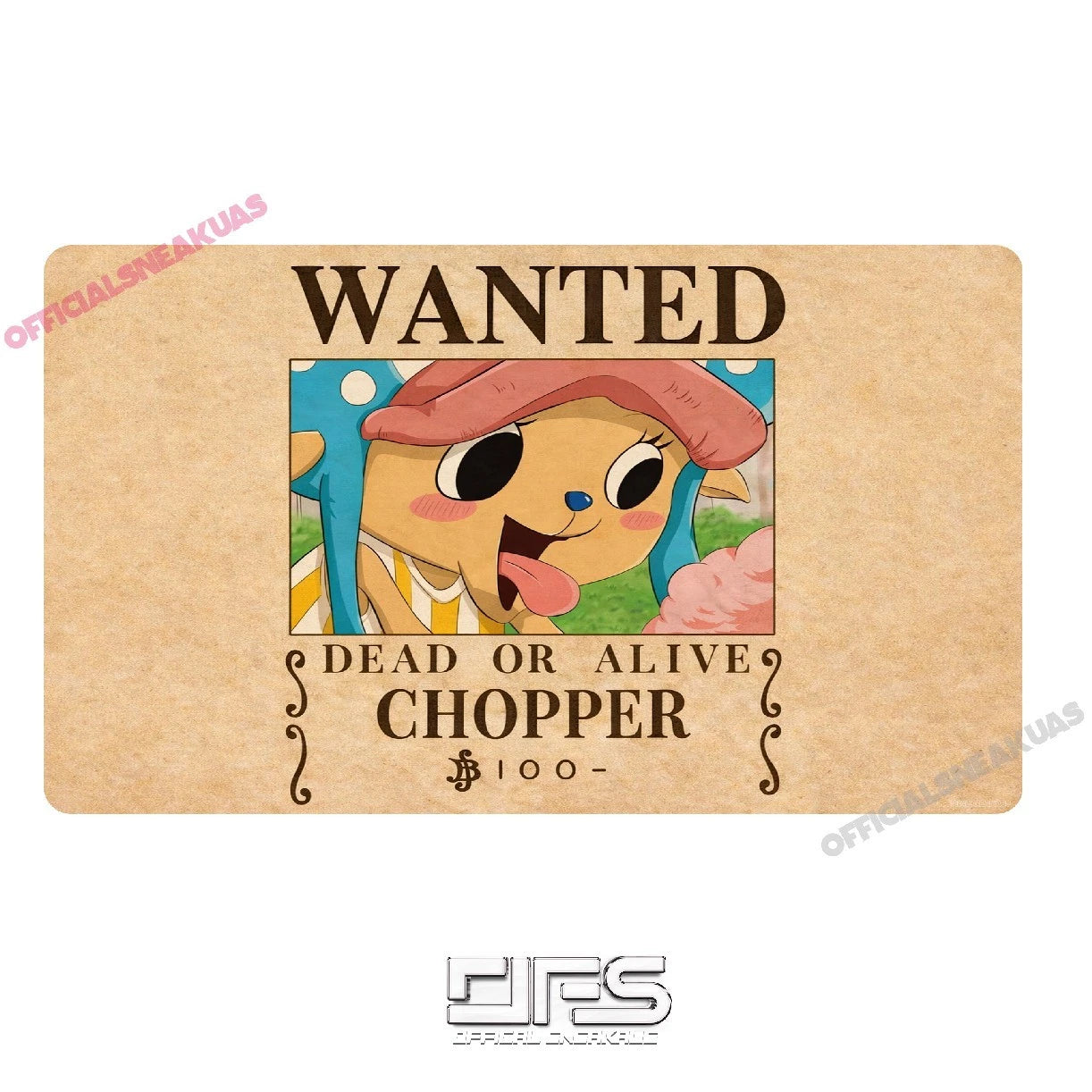 One Piece TCG Play mat WANTED poster CHOPPER