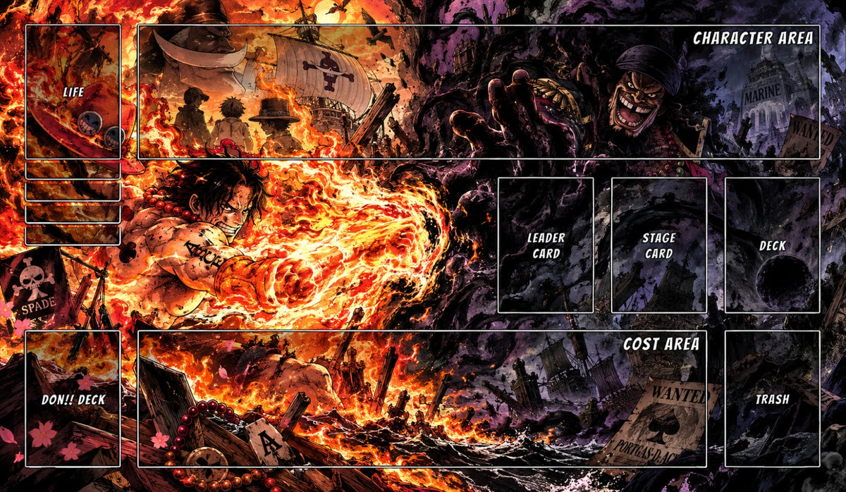 ONE PIECE PLAYMAT ACE V TEACH