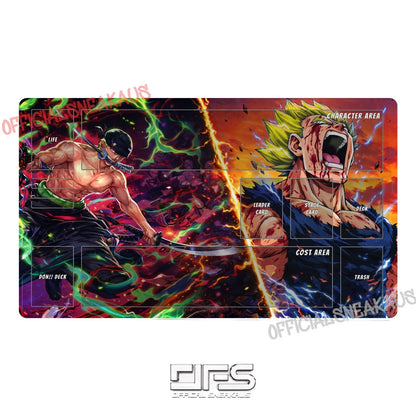 One Piece TCG Play Mat  x DBZ V3