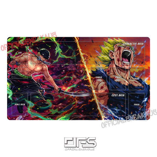 One Piece TCG Play Mat  x DBZ V3
