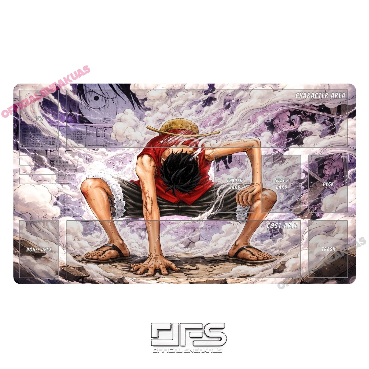 One Piece TCG Play Mat Manga luffy V2