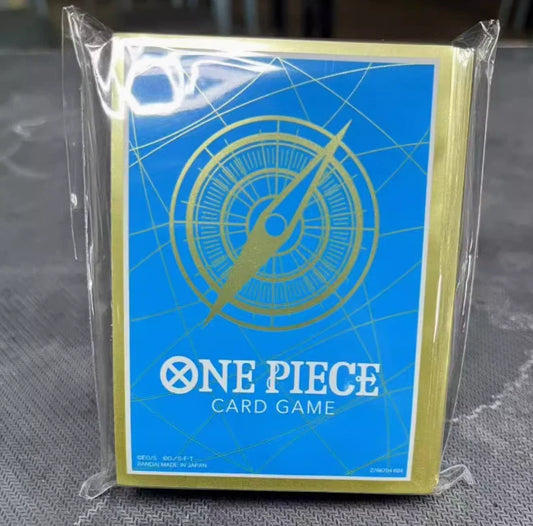 OPCG Standard Card Sleeves OFFICIAL BANDAI 10PC Blue Gold