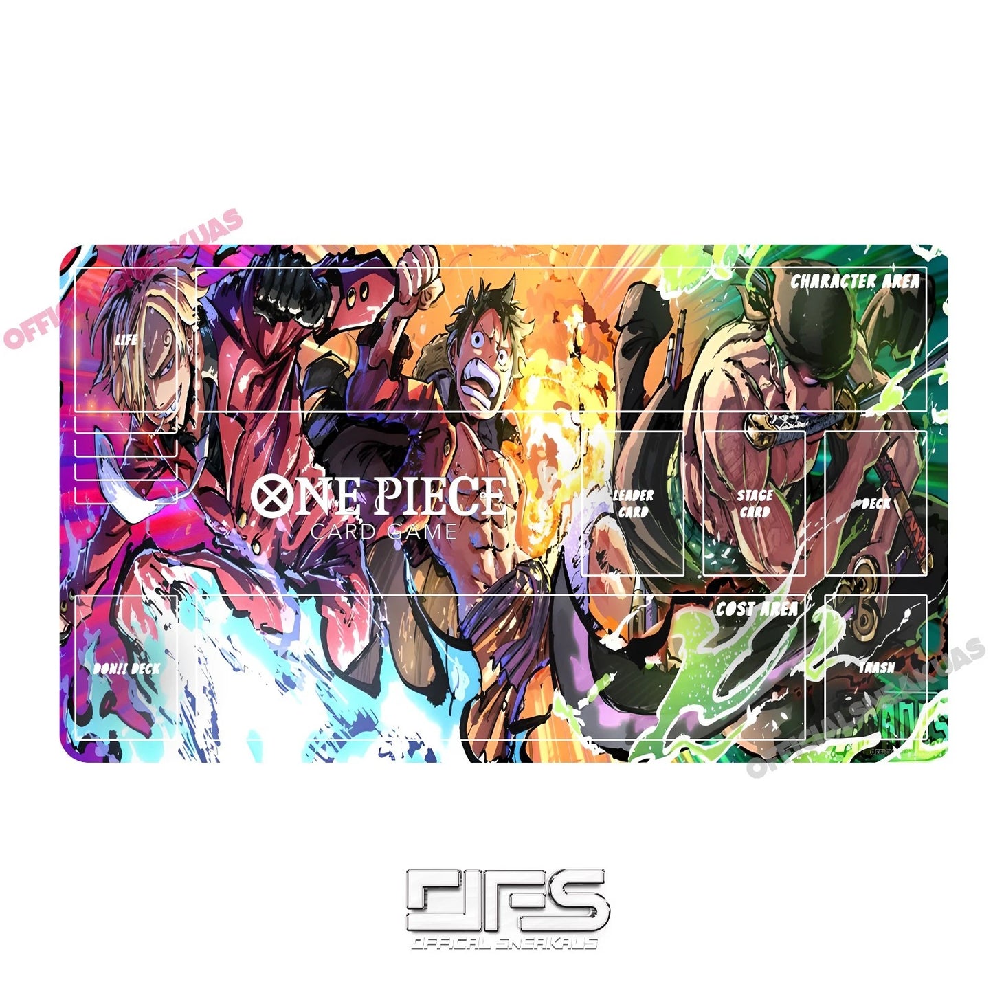 One Piece TCG Play mat Luffy zoro sanji