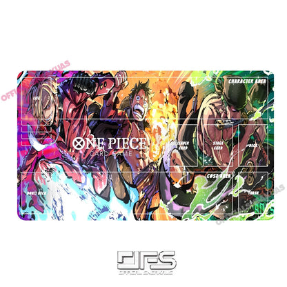 One Piece TCG Play mat Luffy zoro sanji