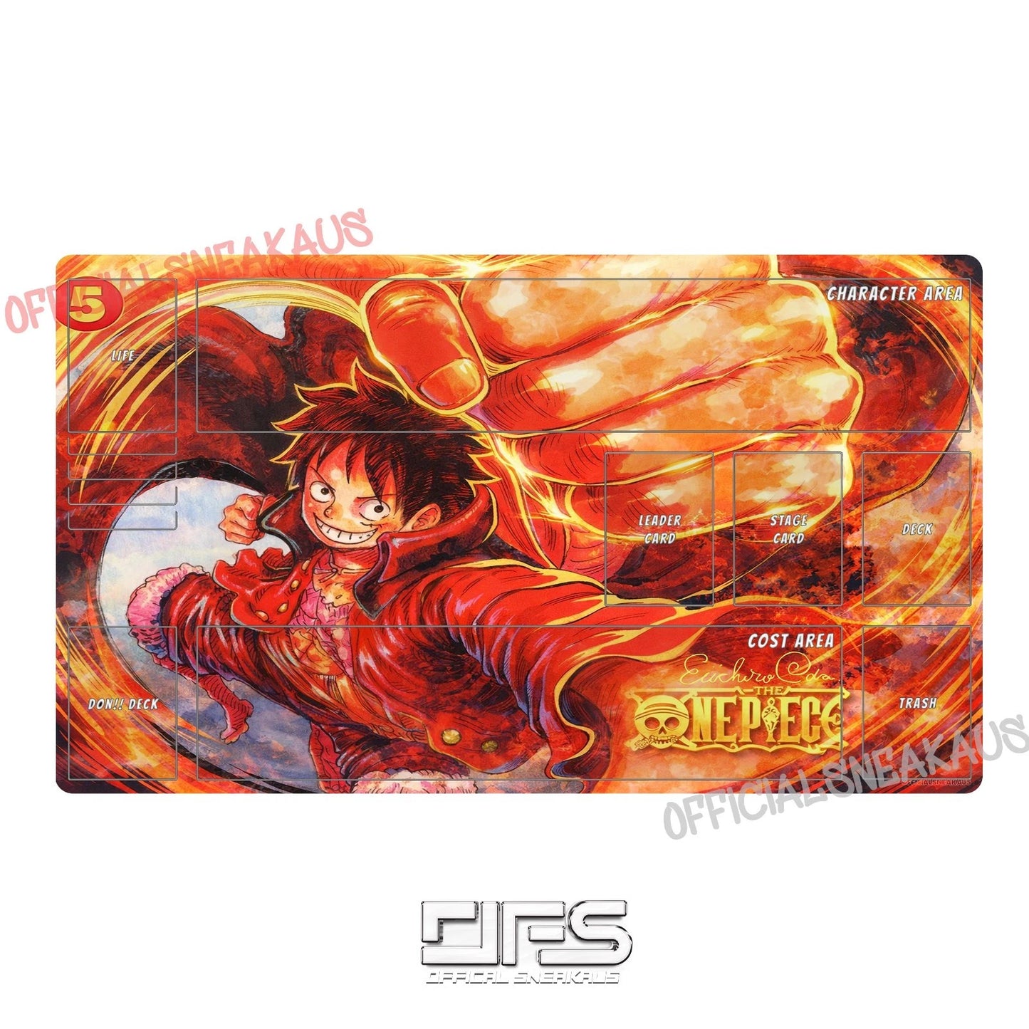 One Piece TCG Play Mat Signed Luffy